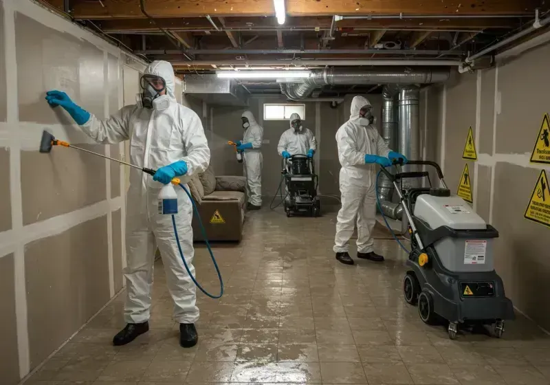 Basement Moisture Removal and Structural Drying process in Hernando, FL